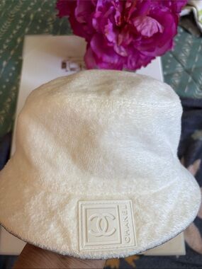 CHANEL | Accessories | White Chanel Bucket Hat | Poshmark